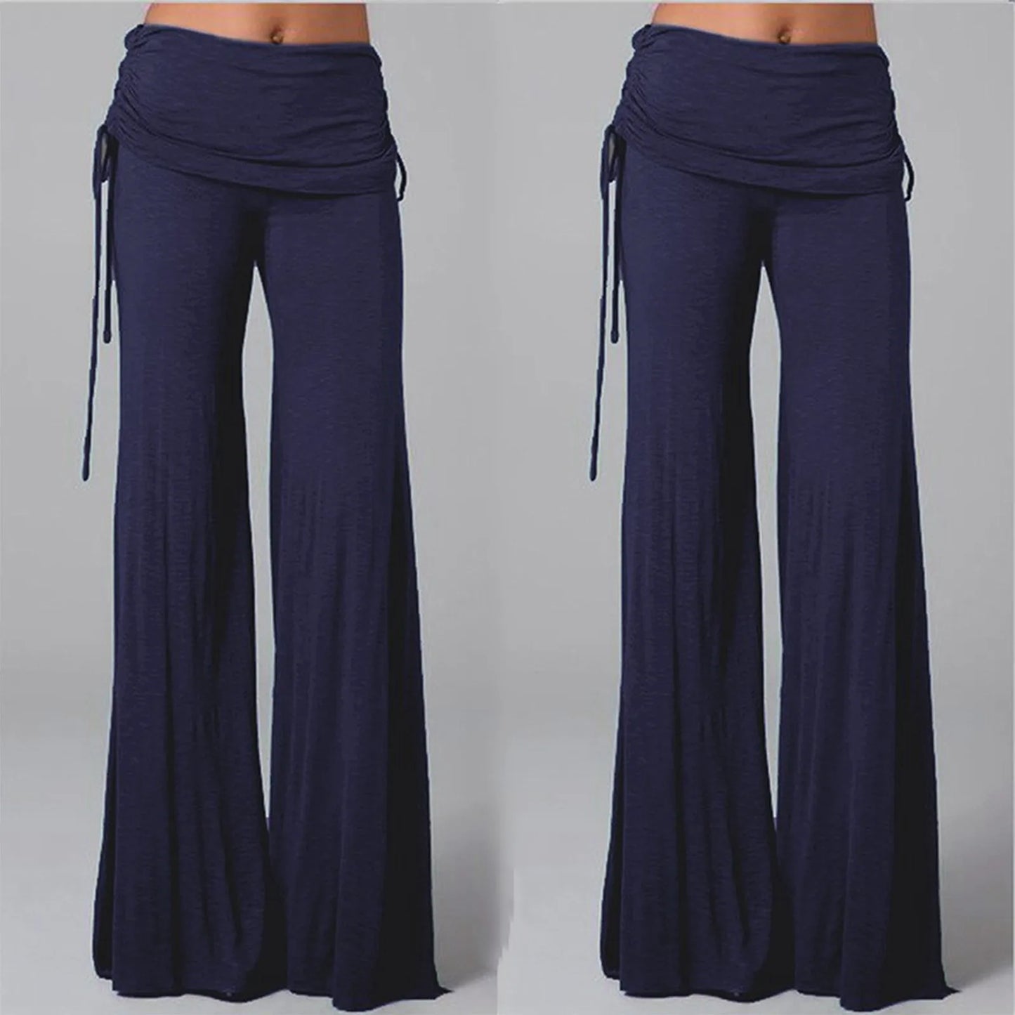 Drawstring Fashion Flared Pants