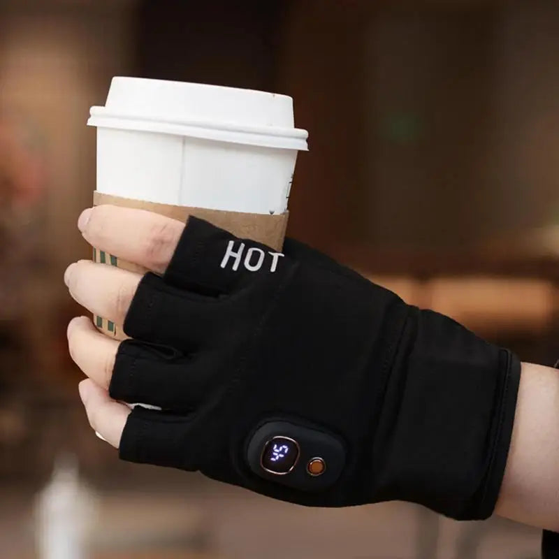 Rechargeable Heated Fingerless Gloves