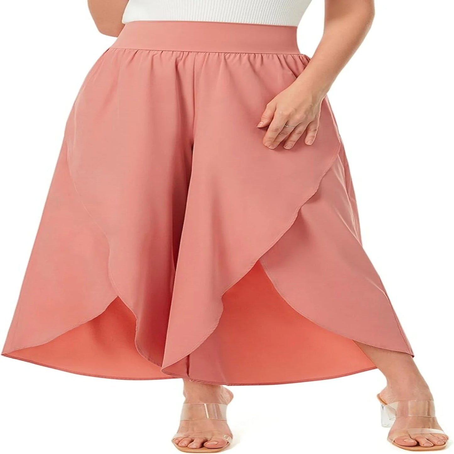 Wide Leg Split Palazzo Pants