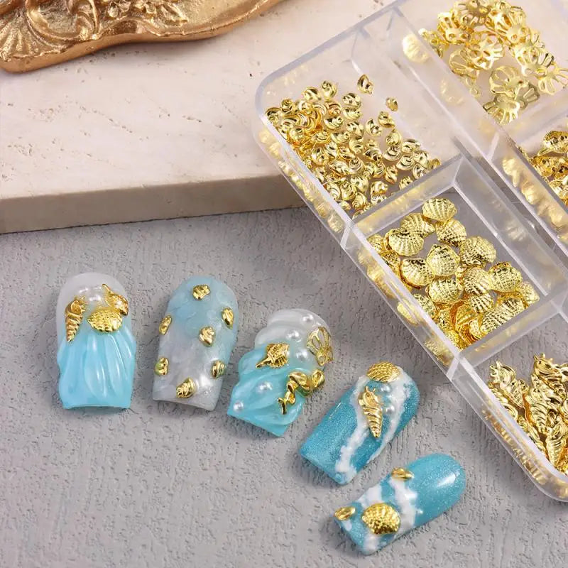 Metal Summer Ocean Nail Art Charms 1 Box