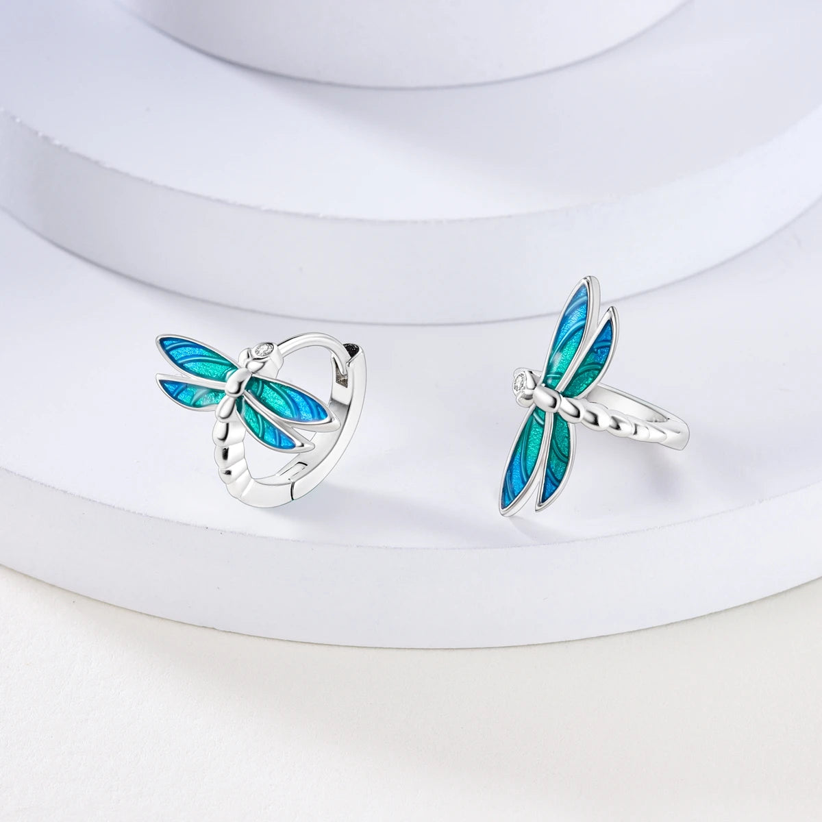 Sterling Silver Summer Dragonfly Earrings