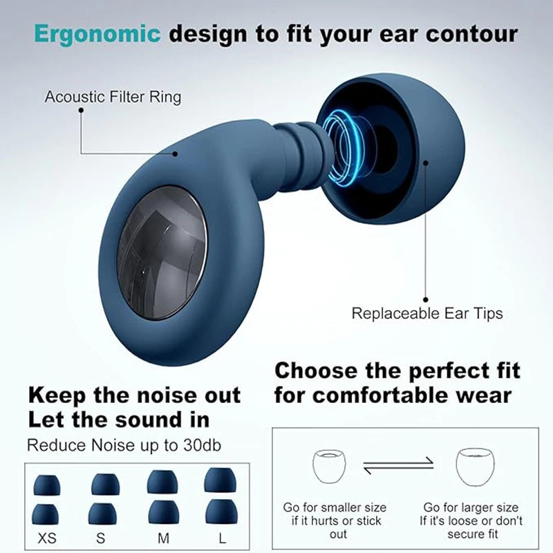Noise Reduction Waterproof Ear Plugs