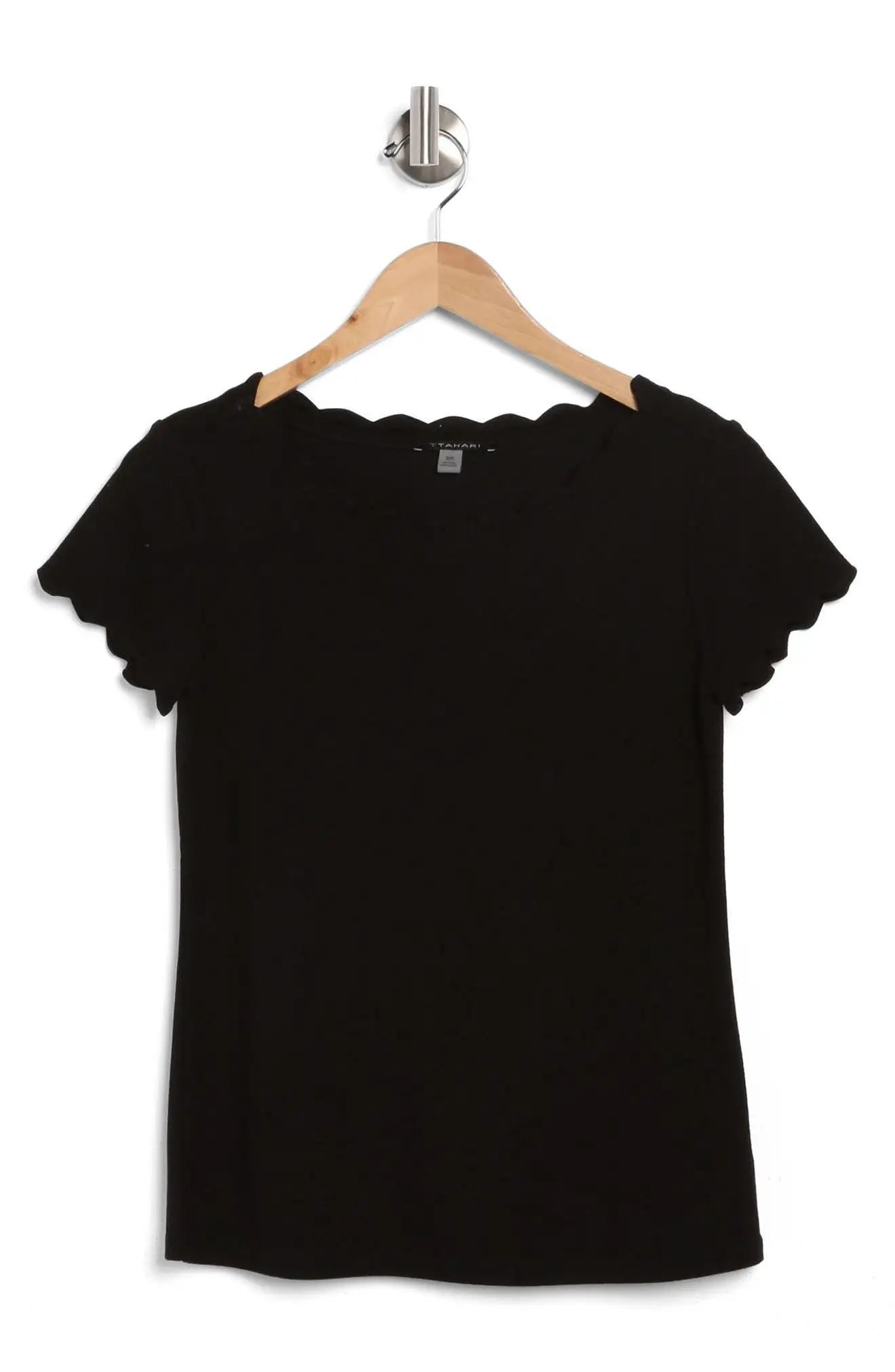 Scalloped Knit T-Shirt
