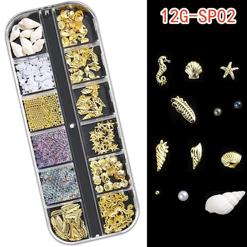 Metal Summer Ocean Nail Art Charms 1 Box