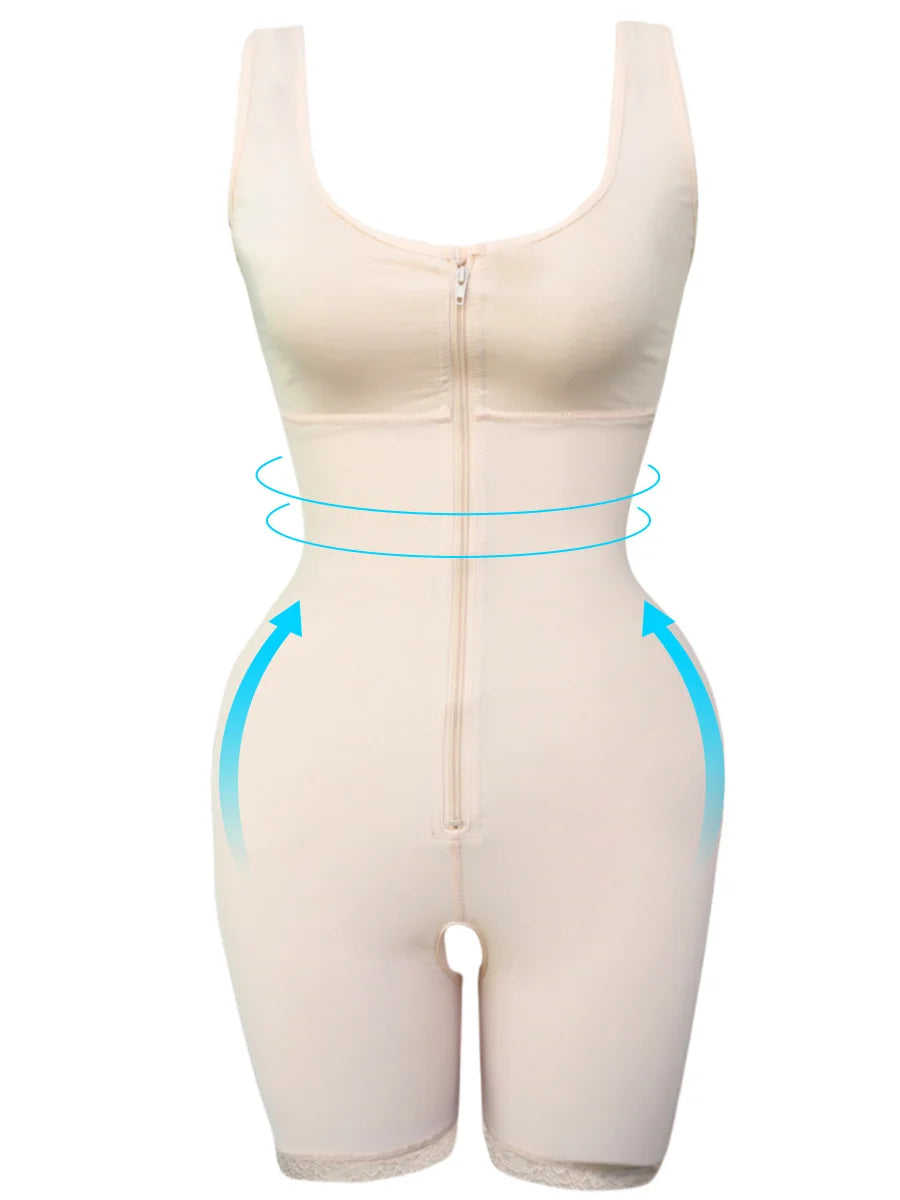 Zip Waist Lace Slimming Shaper