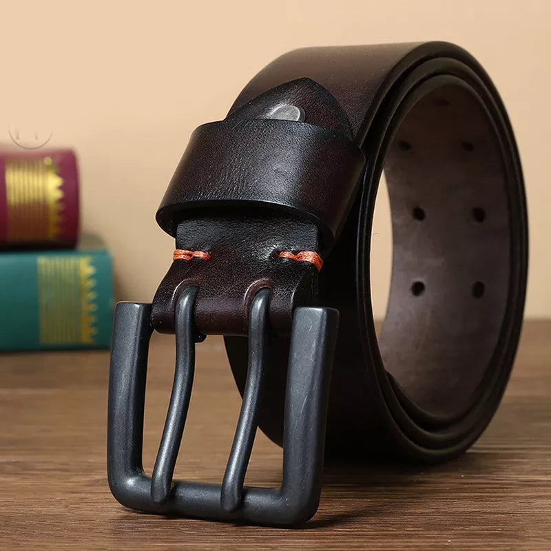 Men's Double Pin Leather Belt
