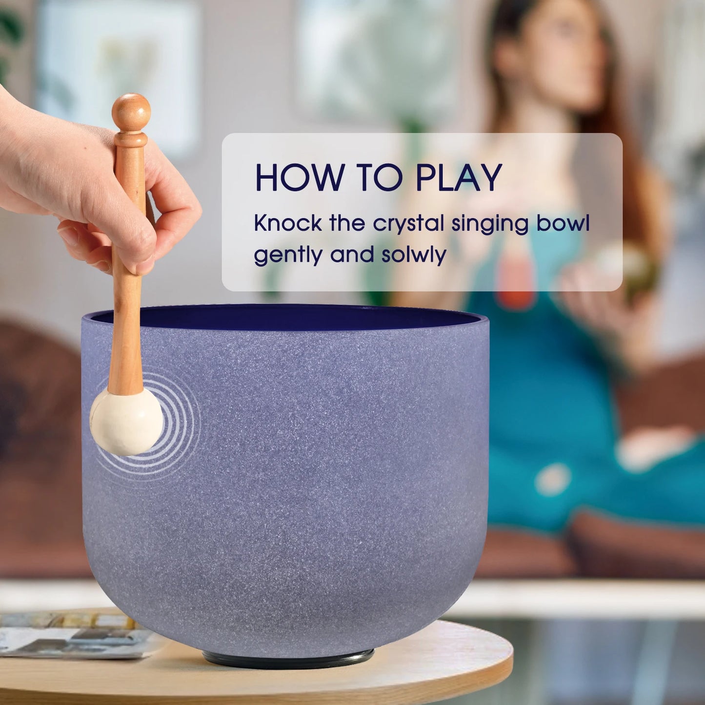 8 Inch 432Hz Note Crystal Singing Bowl