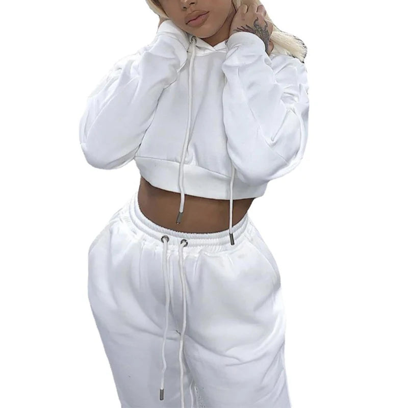 Long-Sleeve Loose Hooded Sports Suit