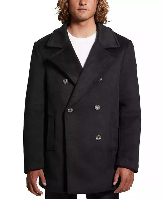 GUESS Nylon Hooded Casual Puffer Coat