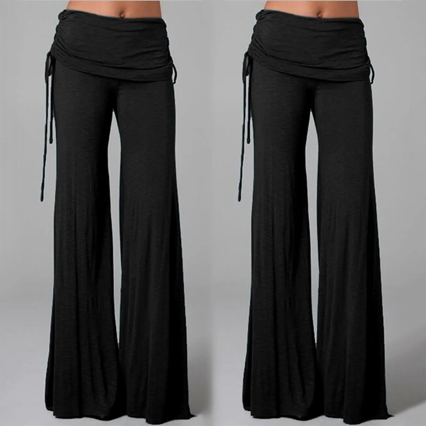 Drawstring Fashion Flared Pants