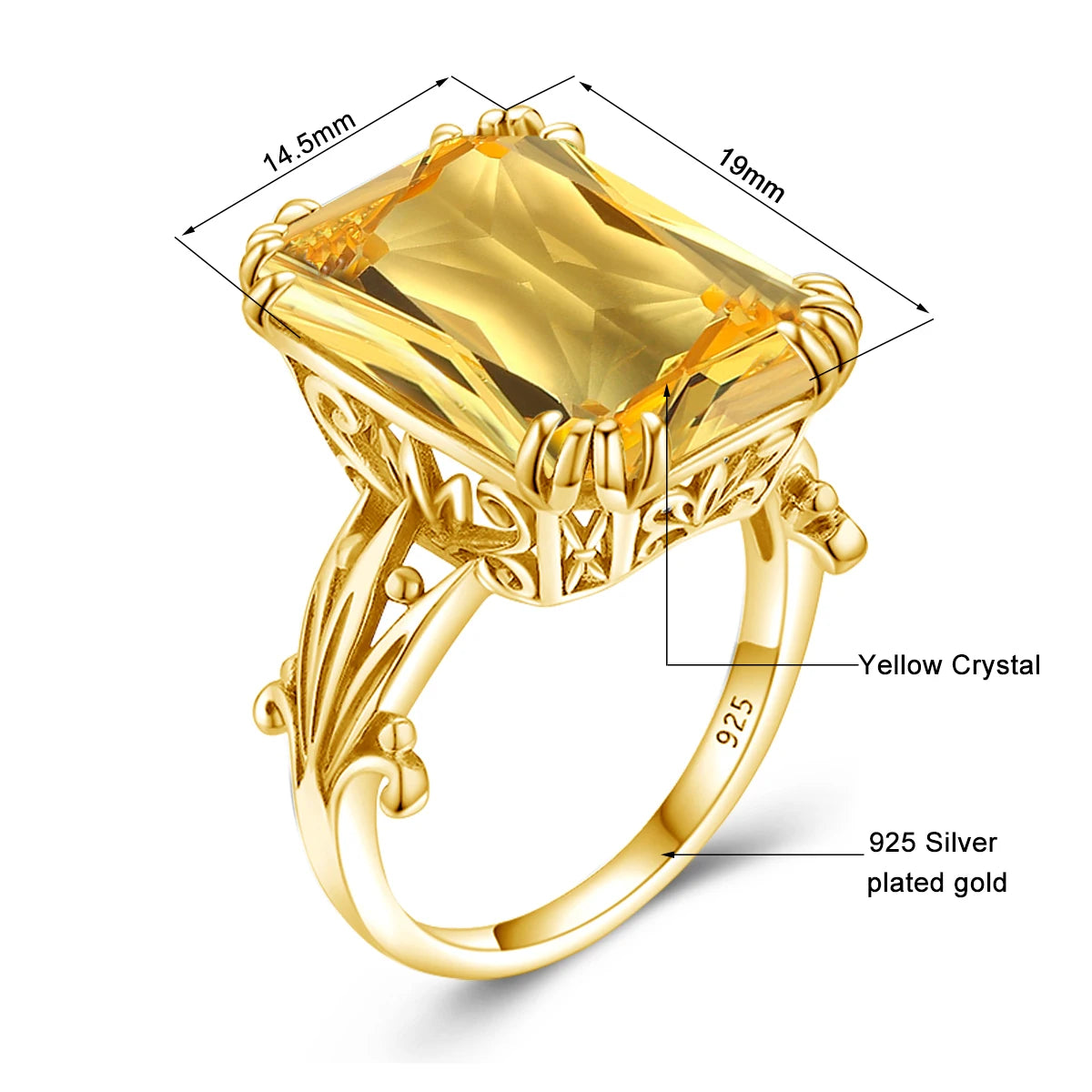 Gold Plated Sterling Birthstone Ring