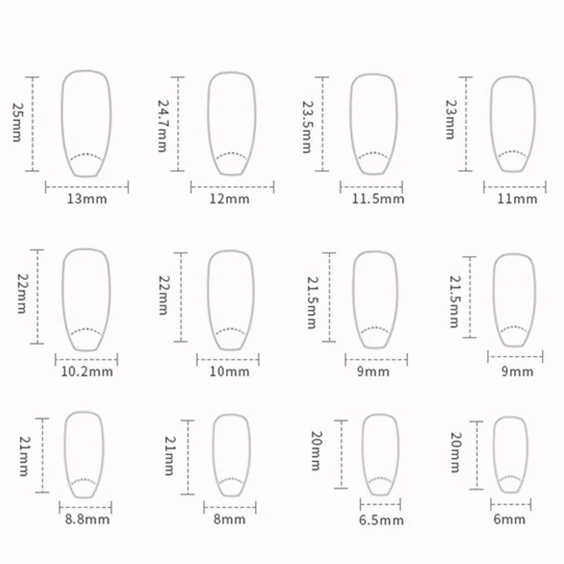 Designer Square Nails