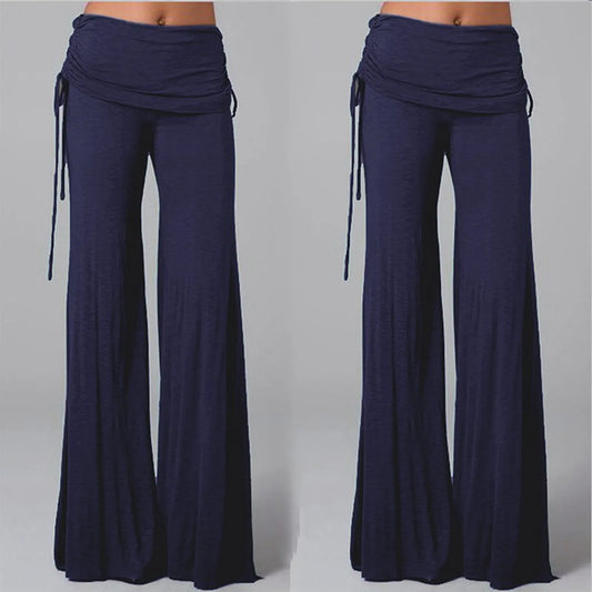 Drawstring Fashion Flared Pants