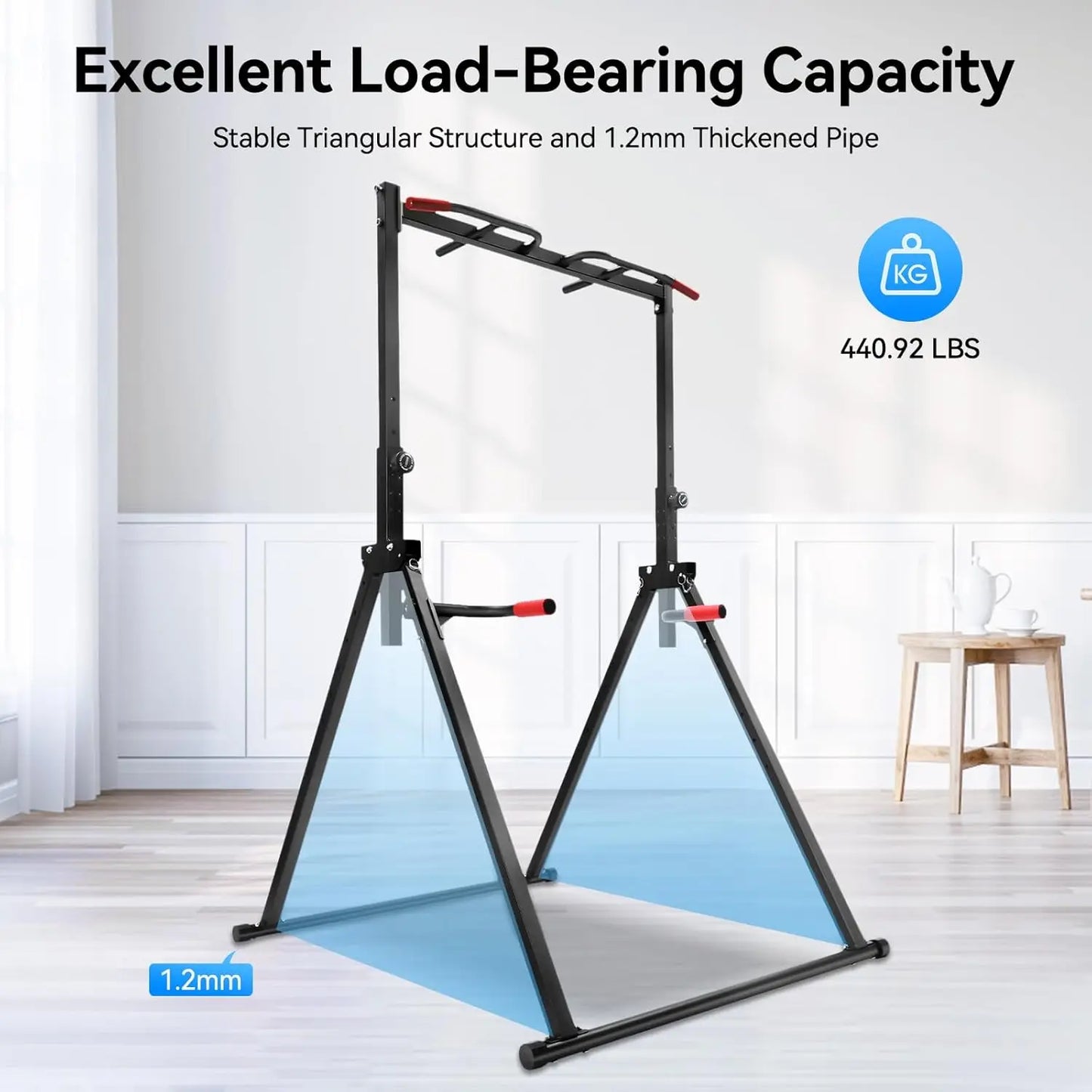 Foldable Pull Up/Dip Bar Stand