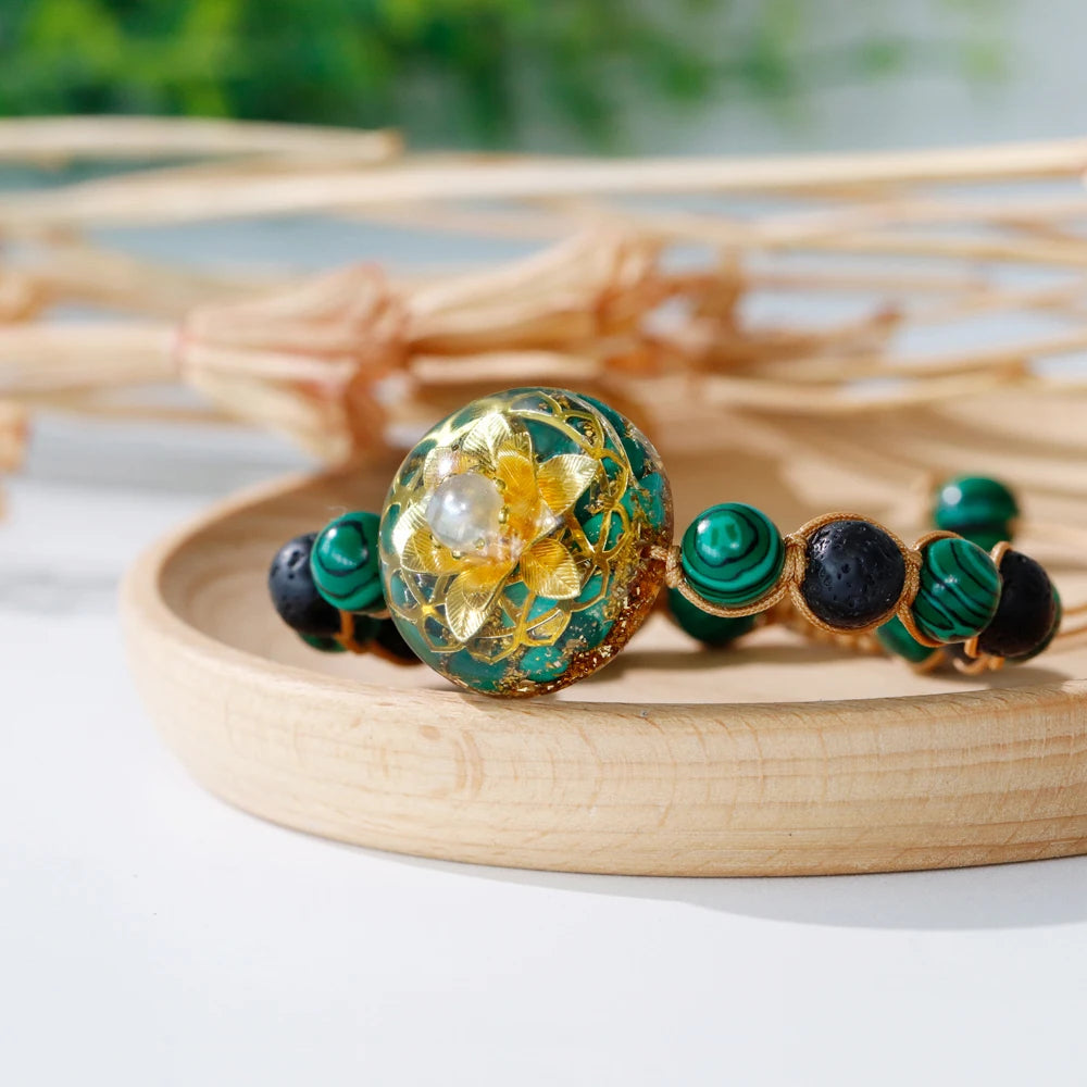 Orgonite Lotus Bracelet