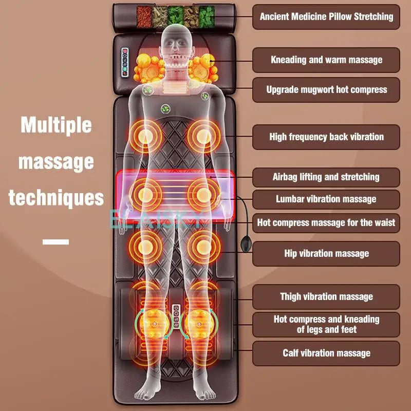 Vibrating Heated Infrared Electric Massage Mattress