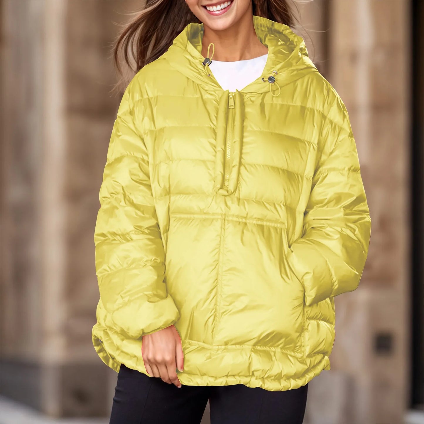 Plus Size Hooded Parka