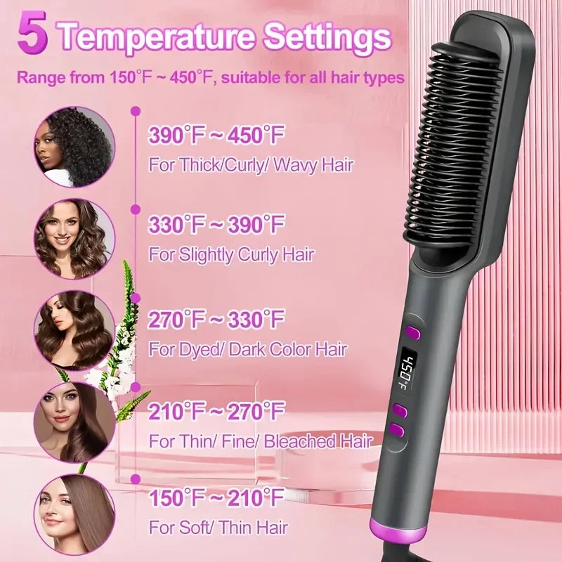 Negative Ion Heating Straight Hair Comb