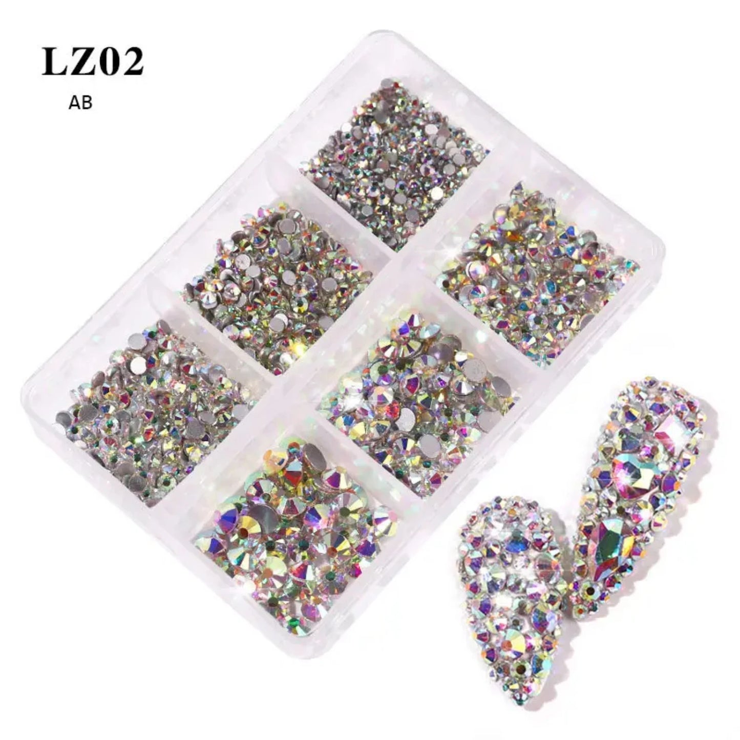 Sparkling 3D Rhinestone Nail Art