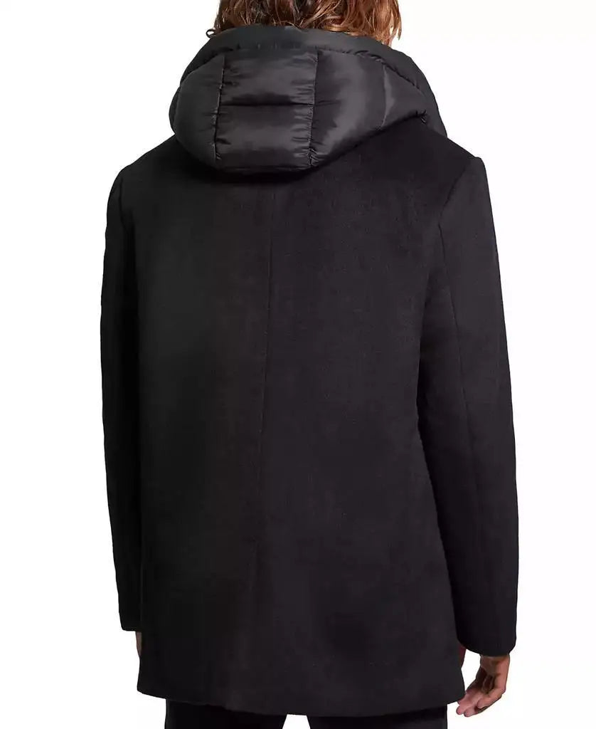 GUESS Nylon Hooded Casual Puffer Coat