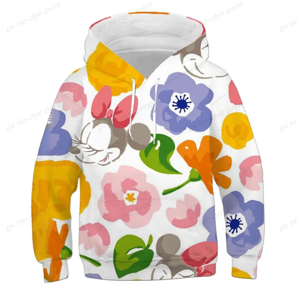 Mickey Mouse Print Hoodie Pullover
