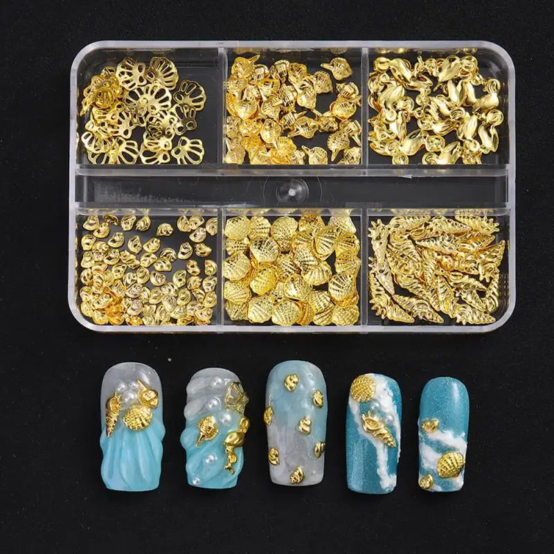 Metal Summer Ocean Nail Art Charms 1 Box
