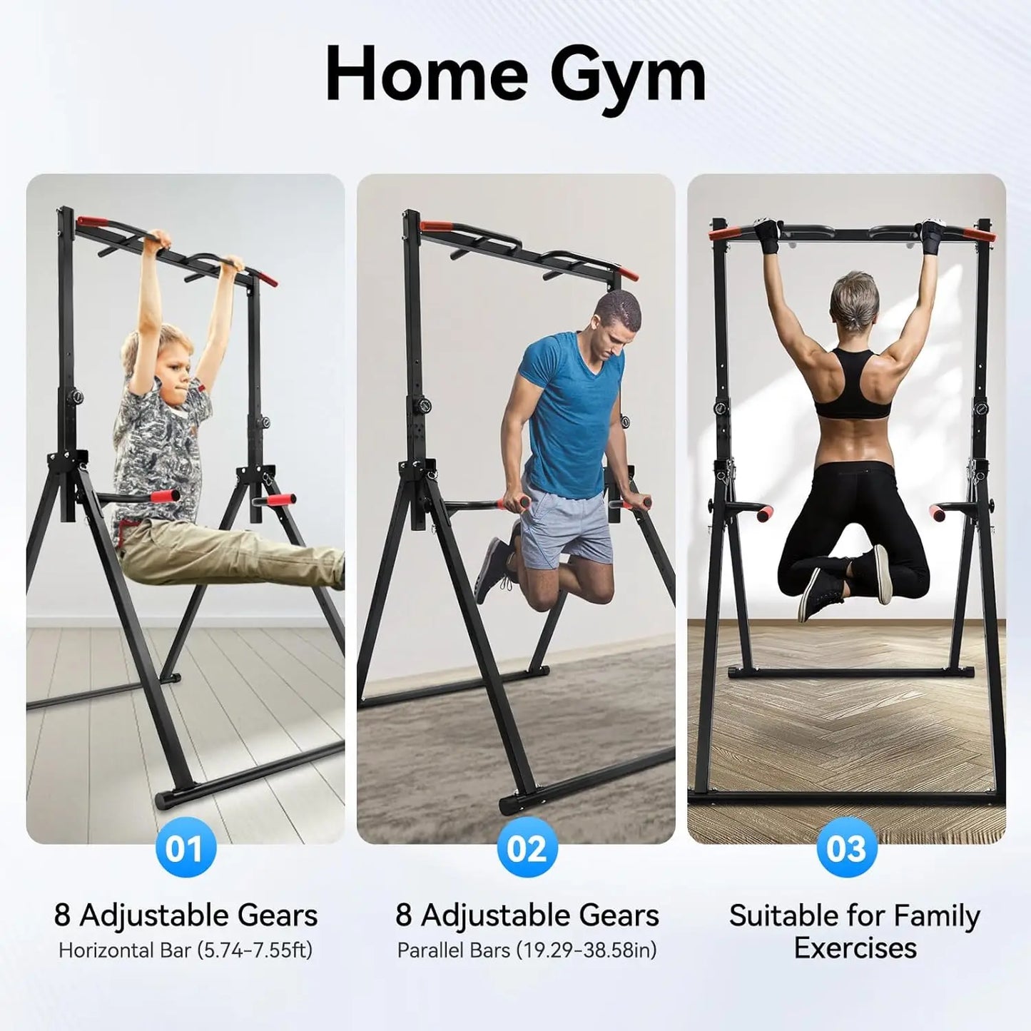 Foldable Pull Up/Dip Bar Stand
