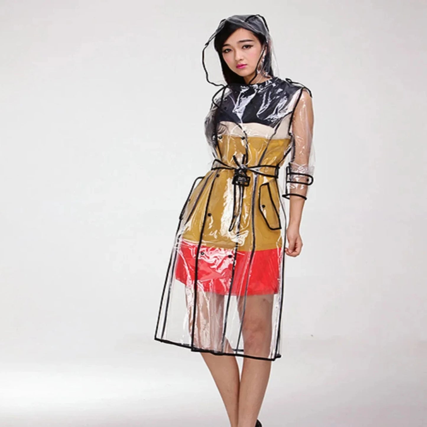 Waterproof Clear Plastic Raincoat