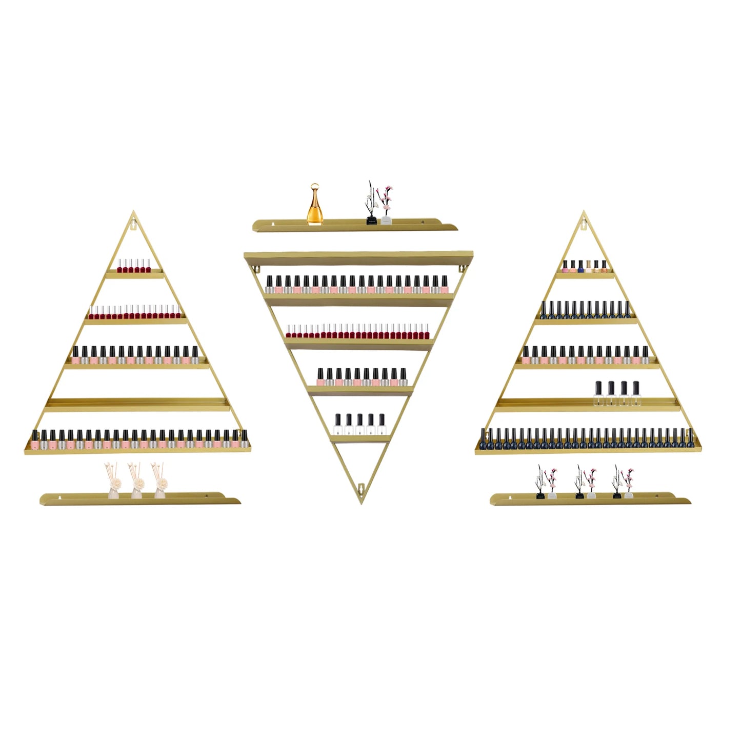 5 Tier Wall-Mounted Metal Nail Polish Display Rack