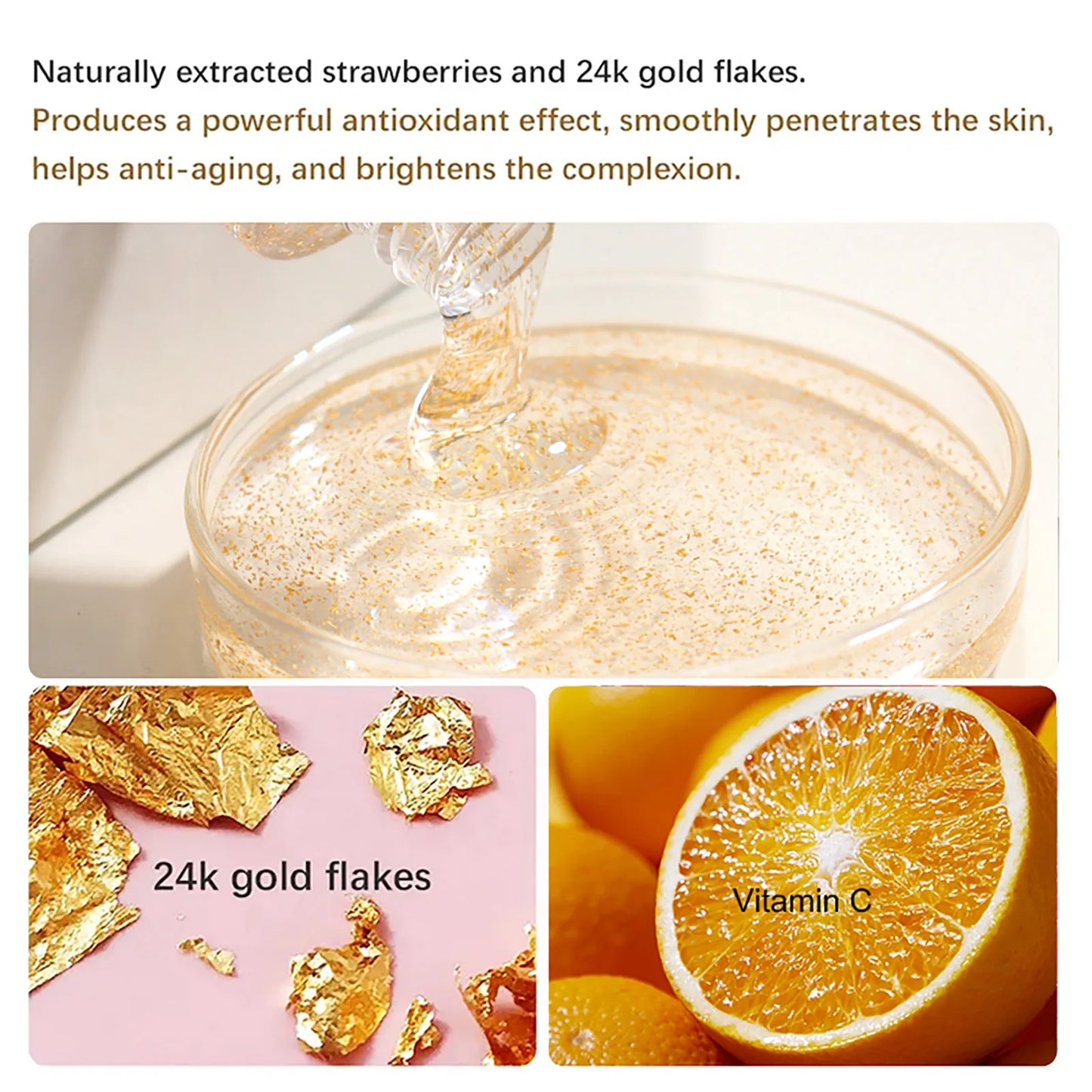 AILKE 24k Gold Flake Skin Lightening Serum