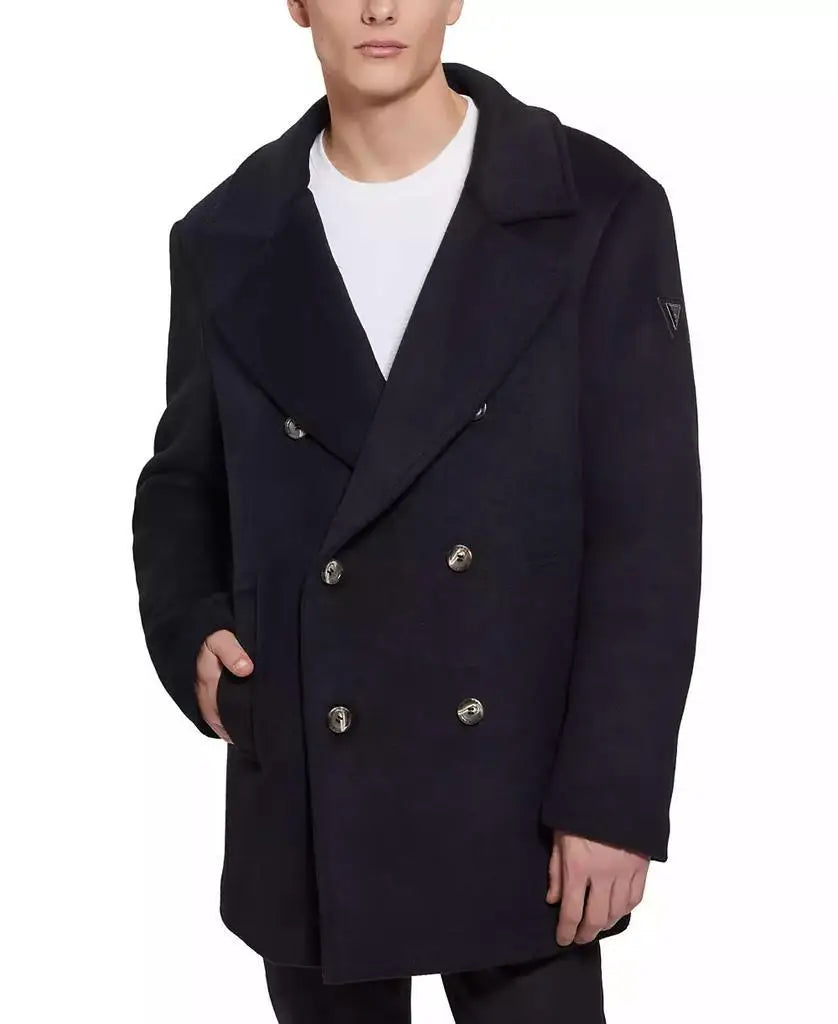 GUESS Nylon Hooded Casual Puffer Coat