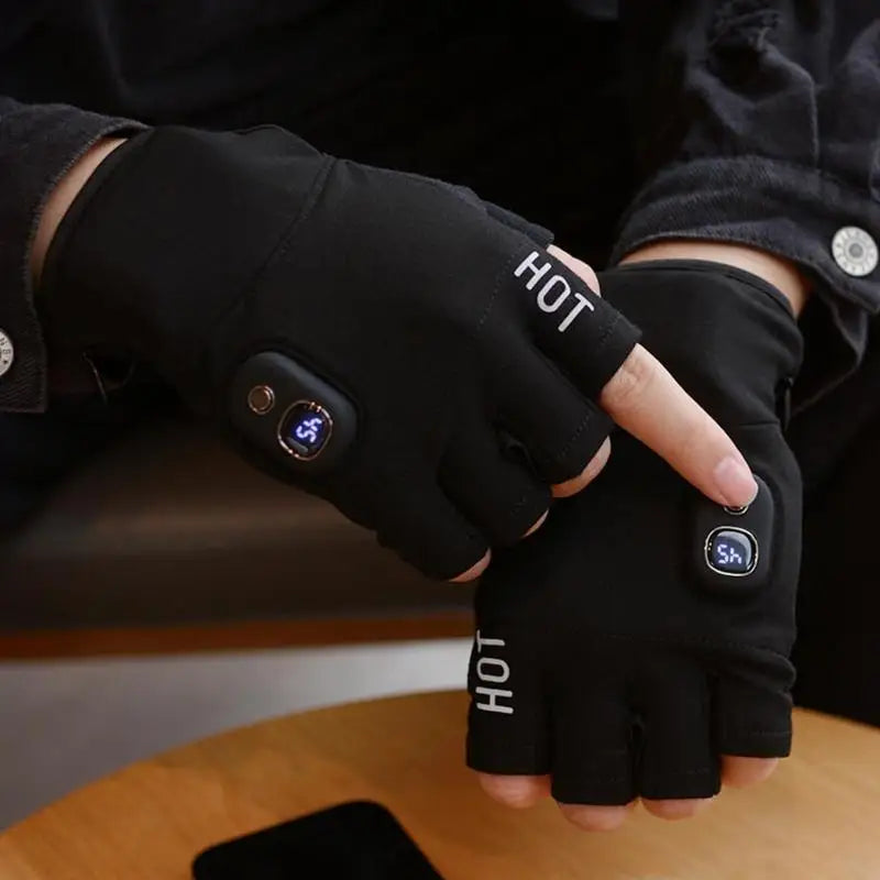 Rechargeable Heated Fingerless Gloves