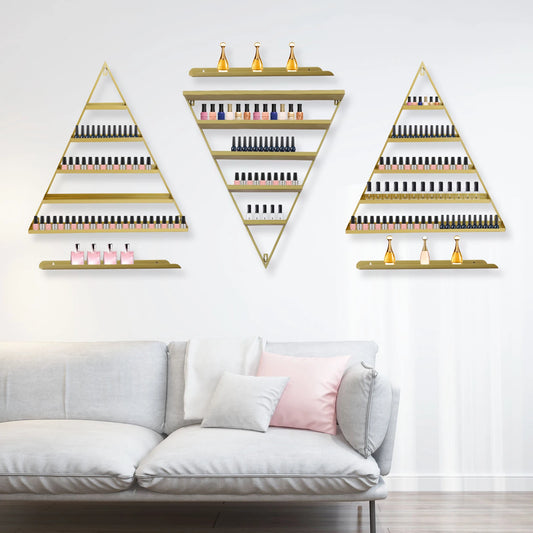 5 Tier Wall-Mounted Metal Nail Polish Display Rack