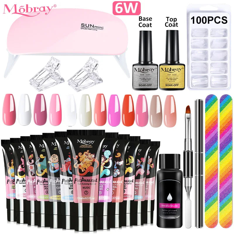Nail Gel Set With UV LED Lamp Dryer