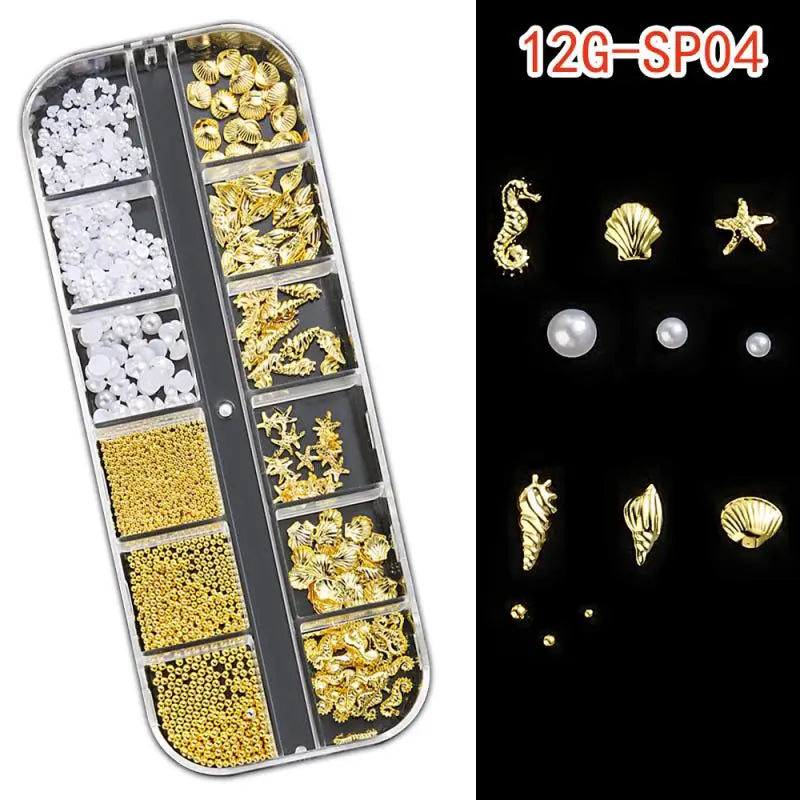 Metal Summer Ocean Nail Art Charms 1 Box