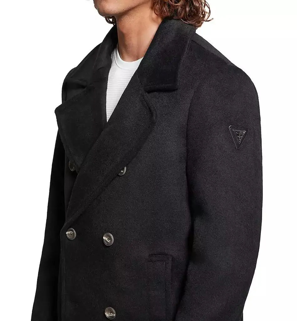 GUESS Nylon Hooded Casual Puffer Coat
