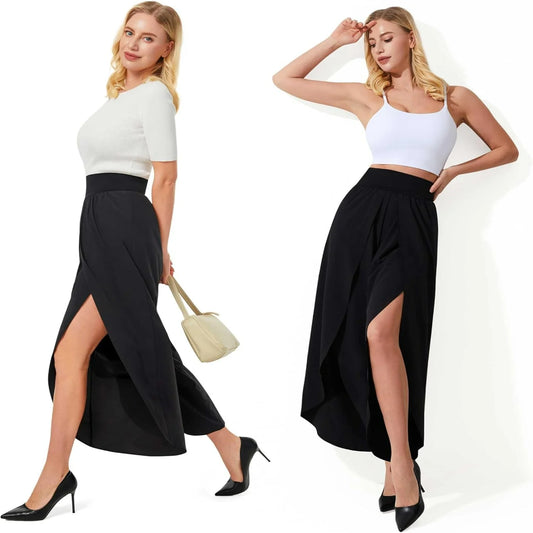 Wide Leg Split Palazzo Pants