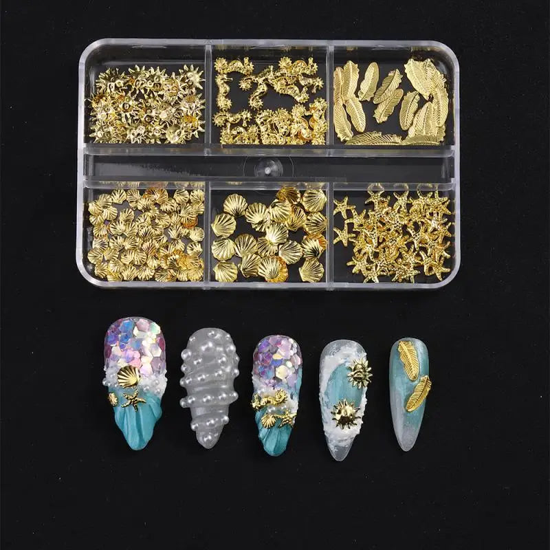 Metal Summer Ocean Nail Art Charms 1 Box