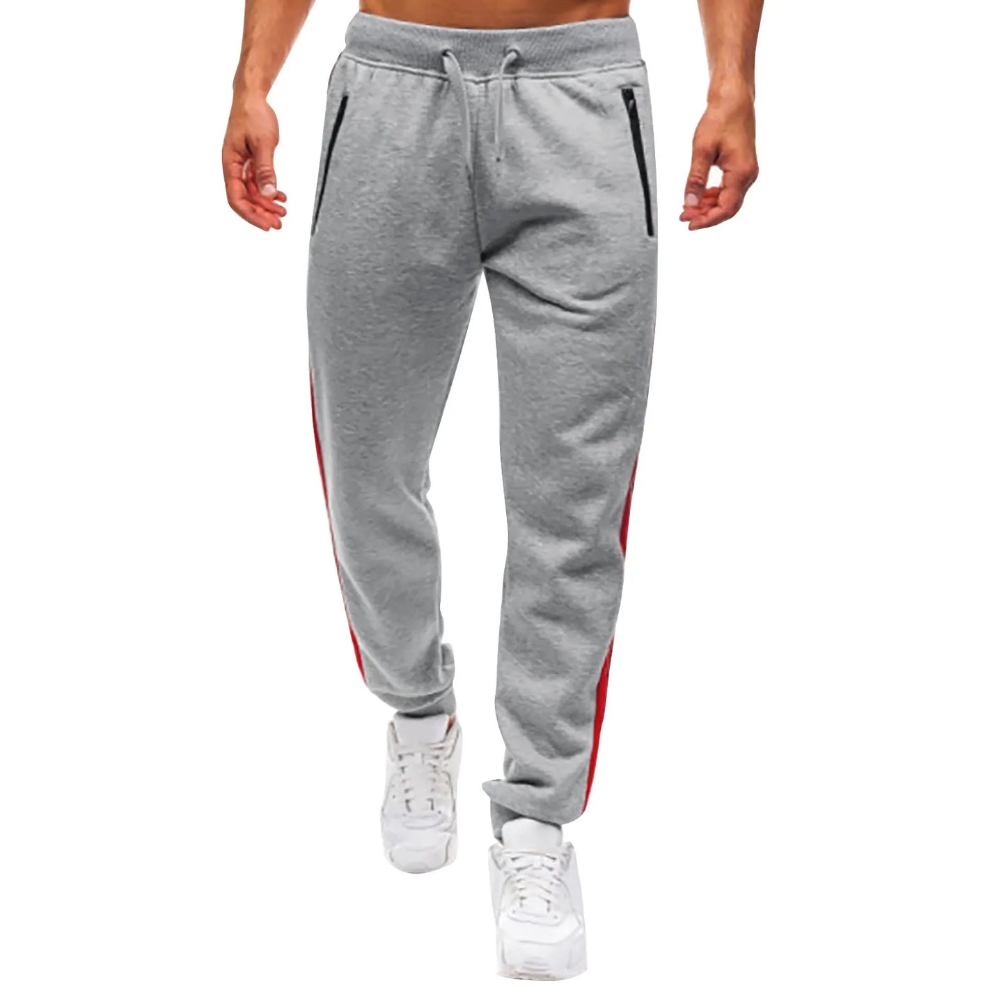 Leg-Striped Drawstring Sweatpants