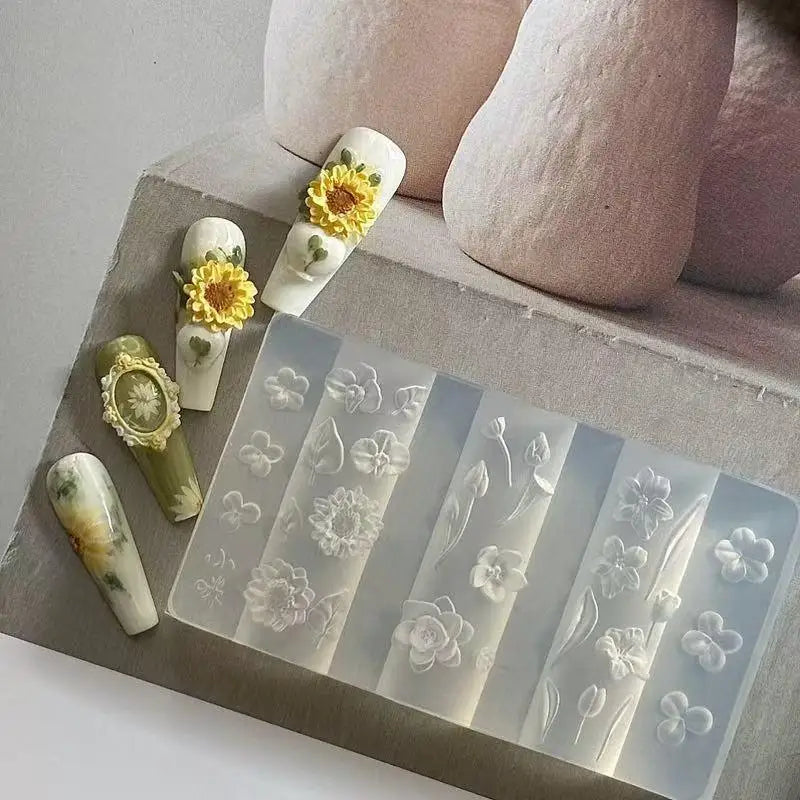 Sweet Flower Nail Art Stencil