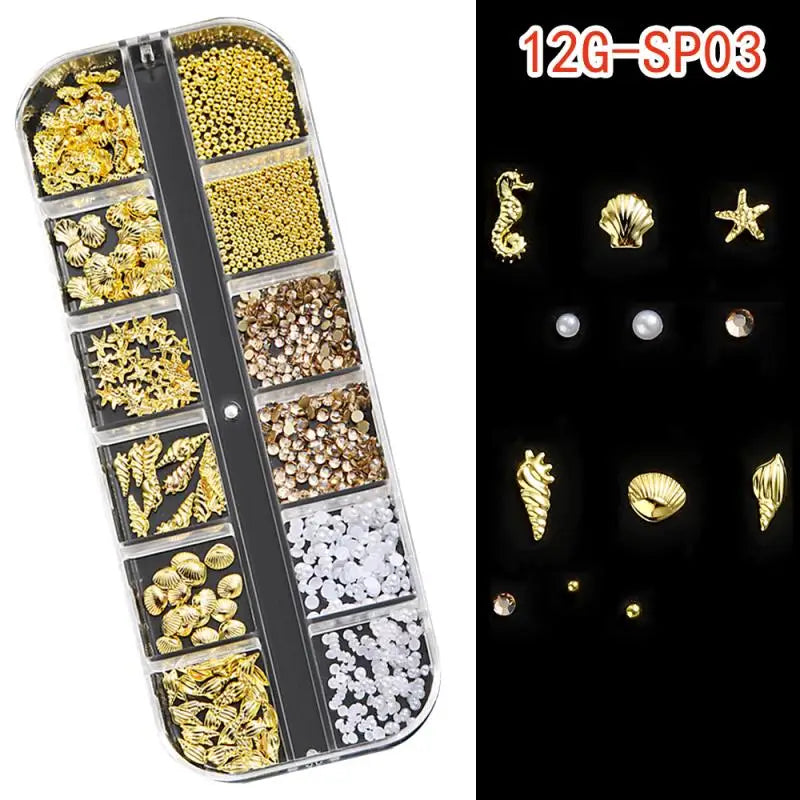 Metal Summer Ocean Nail Art Charms 1 Box