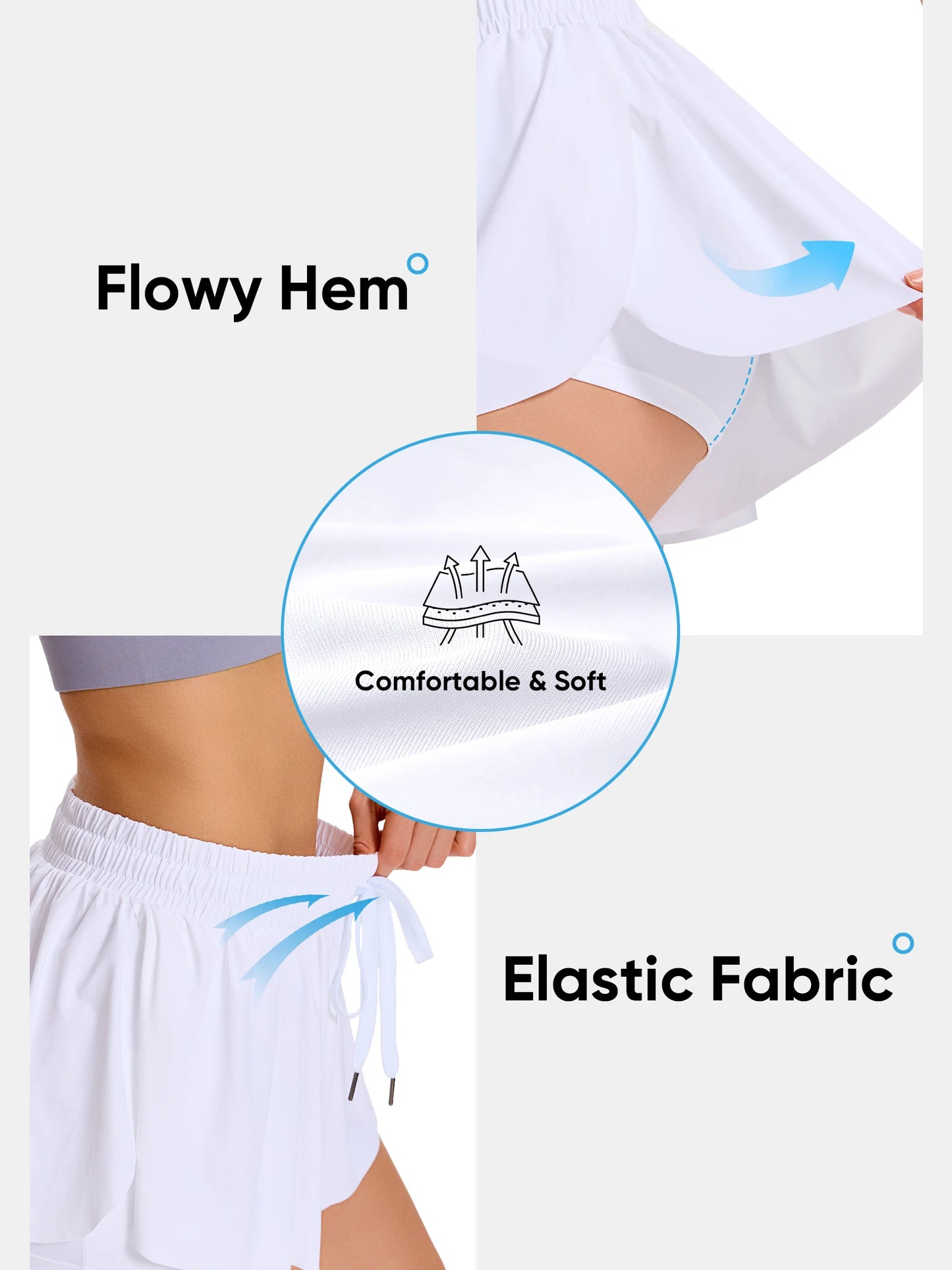 Breathable Drawstring Pocket Skirt