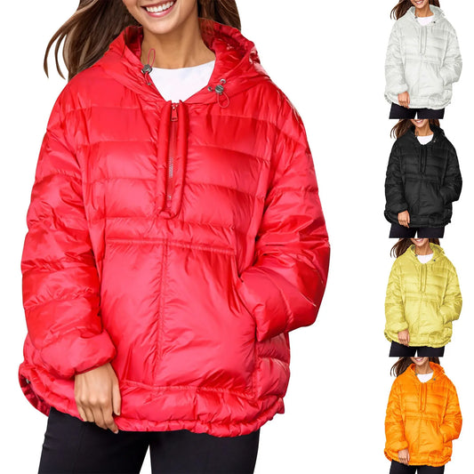 Plus Size Hooded Parka
