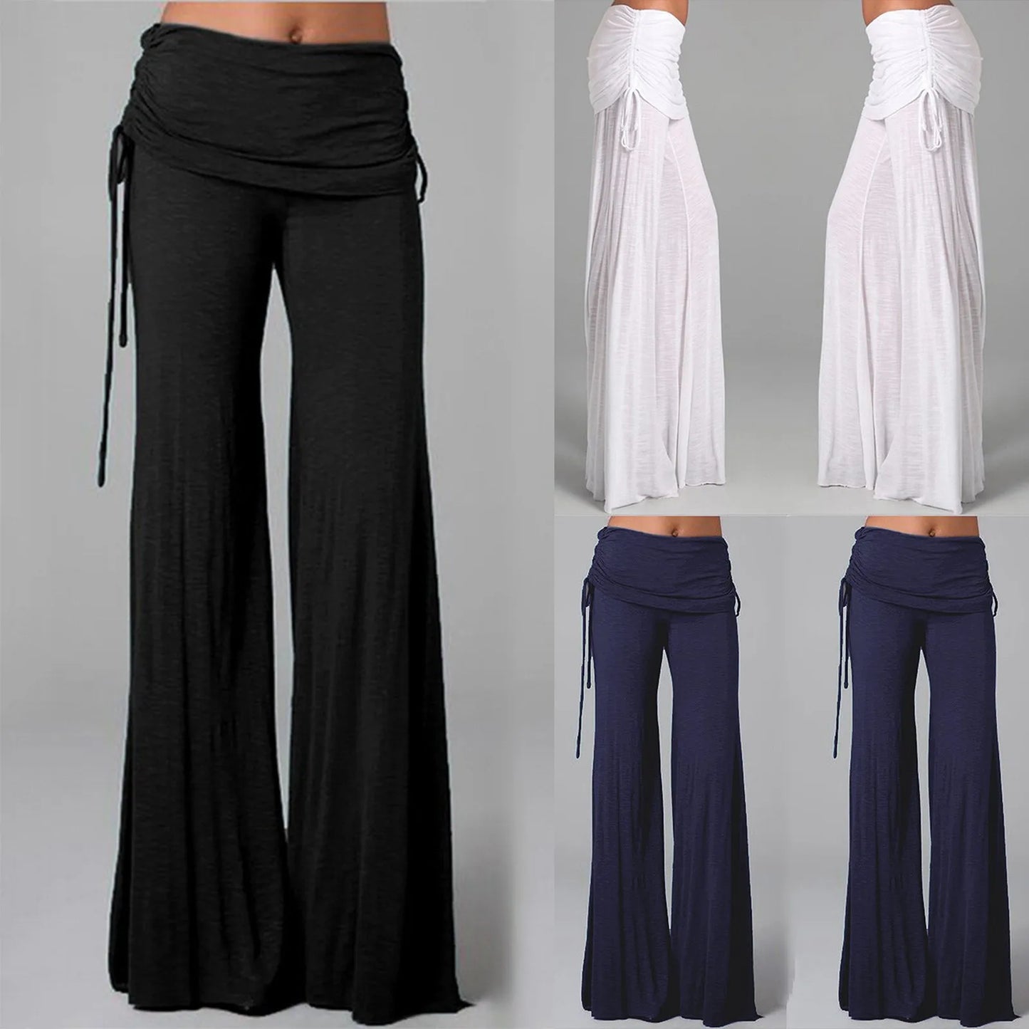 Drawstring Fashion Flared Pants