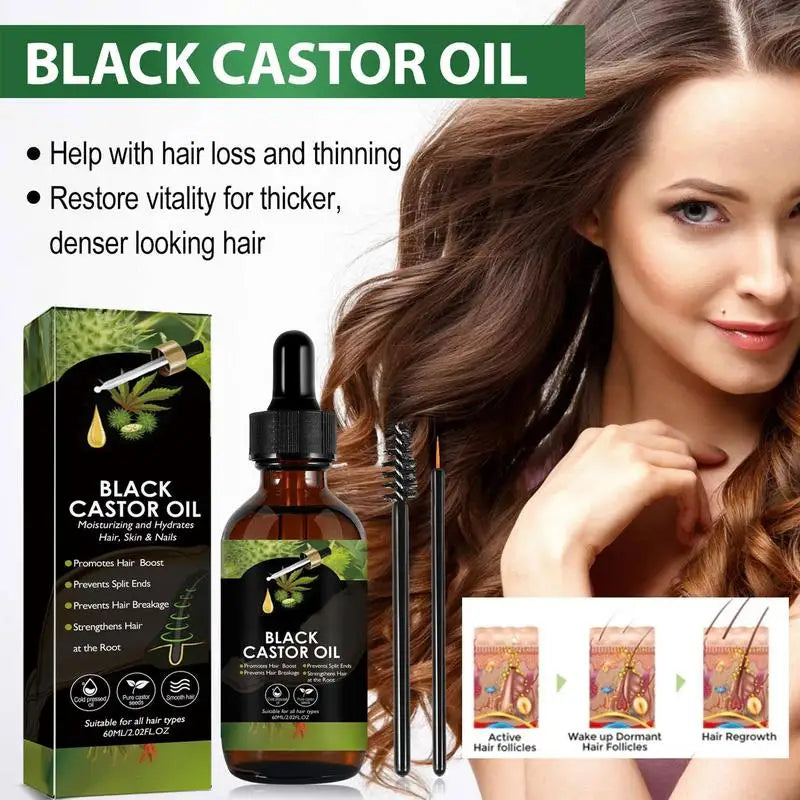 Organic Black Castor Oil for Hair Growth