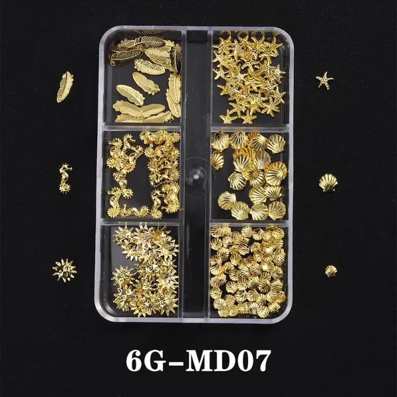 Metal Summer Ocean Nail Art Charms 1 Box