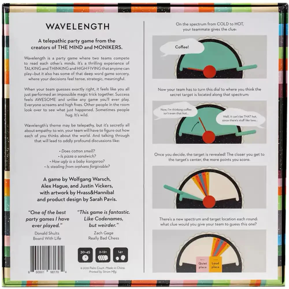 Wavelength Telepathic Mind Reading Card Game