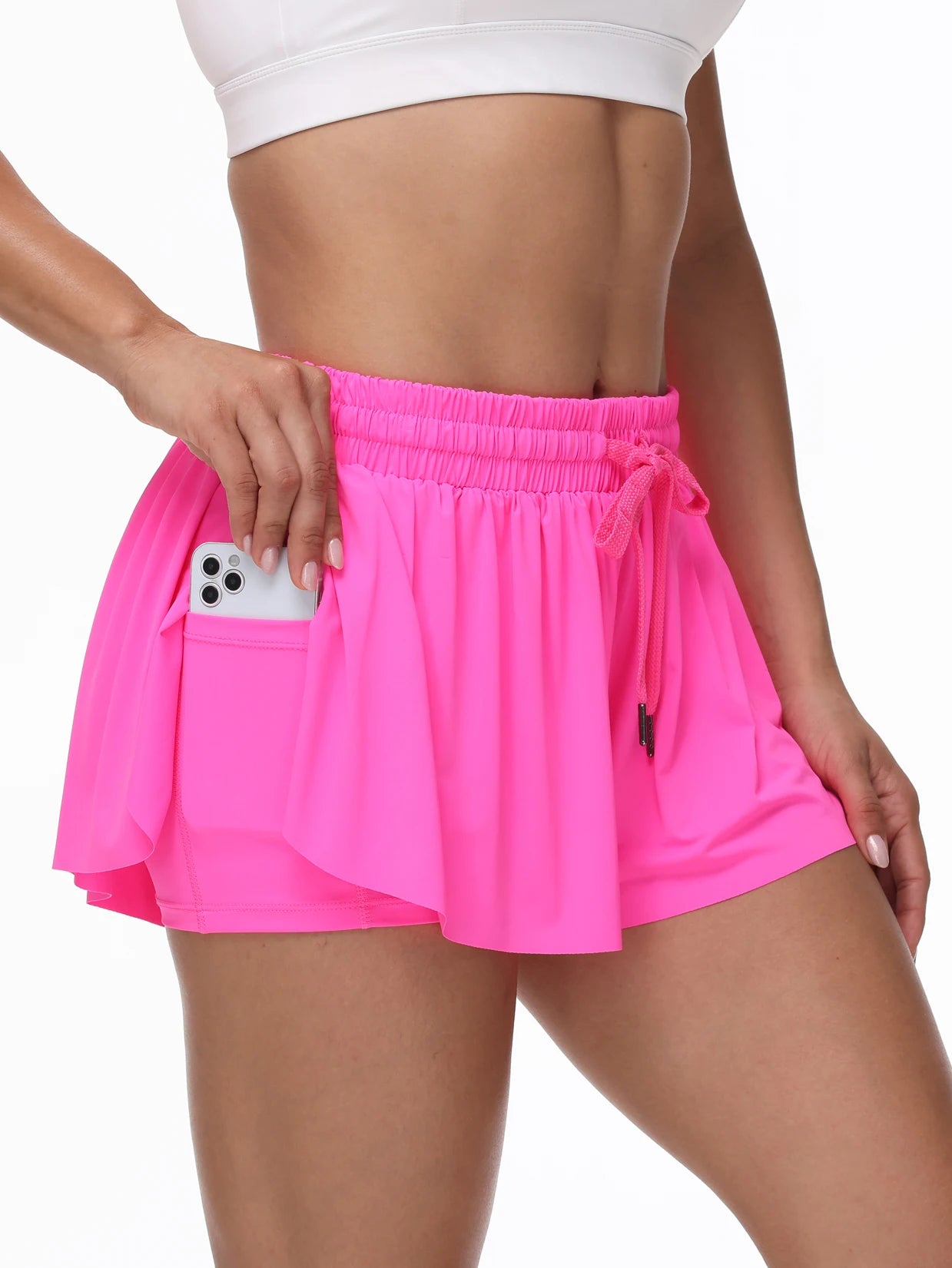Breathable Drawstring Pocket Skirt