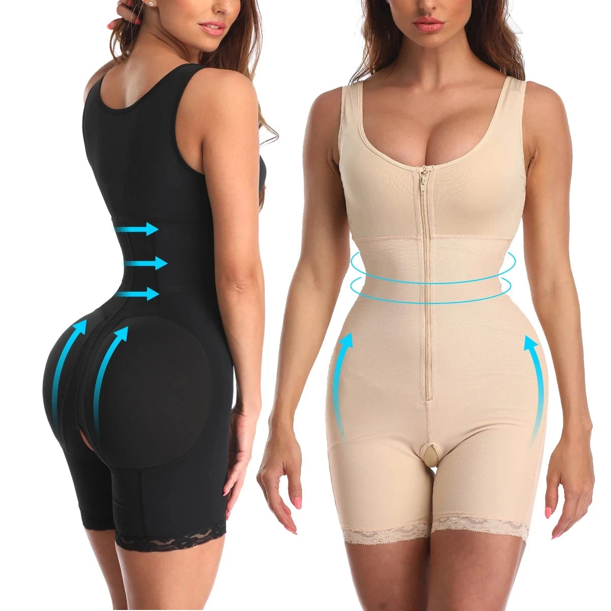 Zip Waist Lace Slimming Shaper