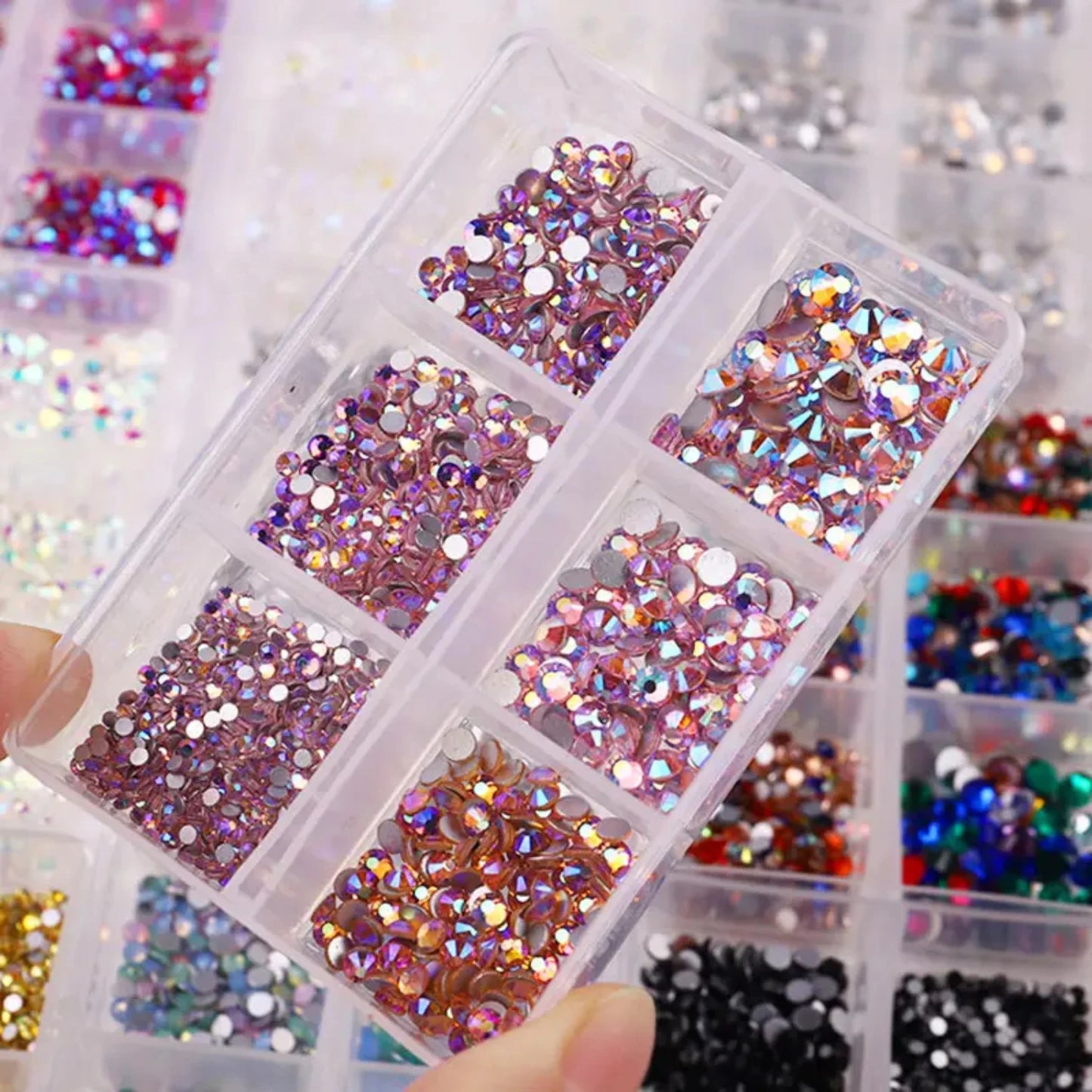 Sparkling 3D Rhinestone Nail Art